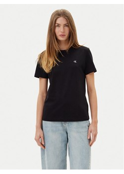 Calvin Klein Jeans T-Shirt LV047B224G Czarny Regular Fit ze sklepu MODIVO w kategorii Bluzki damskie - zdjęcie 183813269