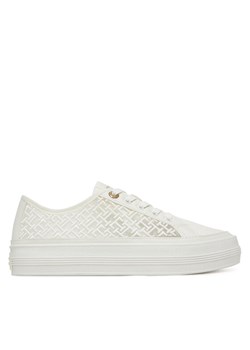 Tommy Hilfiger Sneakersy Vulc Embroidered Sneaker FW0FW08685 Biały ze sklepu MODIVO w kategorii Buty sportowe damskie - zdjęcie 183813277