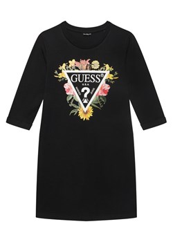 Guess Sukienka codzienna J3YK13 KA6W4 Czarne rodowanie Regular Fit ze sklepu MODIVO w kategorii Sukienki dziewczęce - zdjęcie 183813295