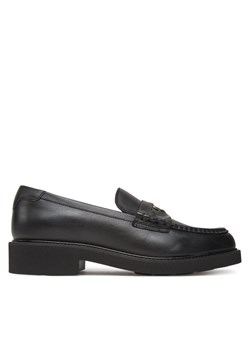 Tommy Hilfiger Lordsy Crest Squarish Toe Penny Loafer FW0FW08633 Czarny ze sklepu MODIVO w kategorii Lordsy damskie - zdjęcie 183813307