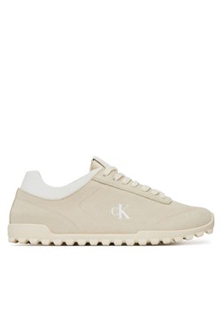 Calvin Klein Jeans Sneakersy Low Profile Runner Mg Sue YW0YW01898 Beżowy ze sklepu MODIVO w kategorii Buty sportowe damskie - zdjęcie 183813345