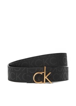 Calvin Klein Pasek Damski Ck Buckle Reversible Belt 30Mm Mono LV04F7038G Czarny ze sklepu MODIVO w kategorii Paski damskie - zdjęcie 183813379