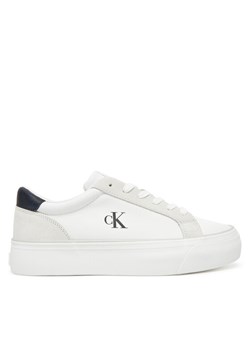 Calvin Klein Jeans Tenisówki Vulc Flatform Mg Nylon Mix YW0YW01896 Biały ze sklepu MODIVO w kategorii Trampki damskie - zdjęcie 183813475