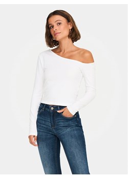 ONLY Bluzka Live Love 15344398 Biały Slim Fit ze sklepu MODIVO w kategorii Bluzki damskie - zdjęcie 183813545