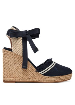Tommy Hilfiger Espadryle Fringe Canvas High Wedge FW0FW08878 Granatowy ze sklepu MODIVO w kategorii Espadryle damskie - zdjęcie 183813559