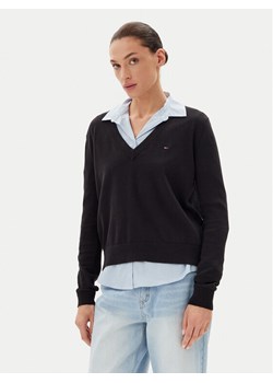 Tommy Jeans Sweter Essential DW0DW19888 Czarny Regular Fit ze sklepu MODIVO w kategorii Swetry damskie - zdjęcie 183813586