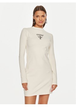 Guess Sukienka codzienna Colette Jersey V4BK04 KCDH1 Biały Regular Fit ze sklepu MODIVO w kategorii Sukienki - zdjęcie 183813588