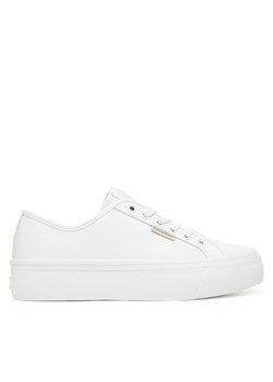Calvin Klein Jeans Sneakersy Vulc Flatform Lth YW0YW01886 Biały ze sklepu MODIVO w kategorii Buty sportowe damskie - zdjęcie 183813608