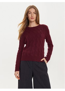 Tommy Hilfiger Sweter WW0WW43586 Bordowy Regular Fit - id: 0000304082788 - marki Tommy Hilfiger - 183813629 Tommy Hilfiger Sweter WW0WW43586 Bordowy Regular Fit ze sklepu MODIVO w kategorii Swetry damskie - zdjęcie 183813629