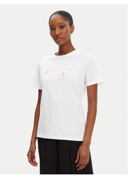 HUGO T-Shirt Damacia_5 50544868 Biały Regular Fit ze sklepu MODIVO w kategorii Bluzki damskie - zdjęcie 183813745