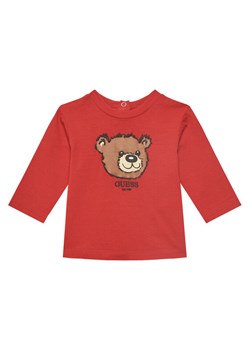 Guess Bluzka I5YI02 K8HM4 Czerwony Regular Fit ze sklepu MODIVO w kategorii Kaftaniki i bluzki - zdjęcie 183813849
