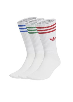 adidas Zestaw 3 par wysokich skarpet unisex High Crew JJ1984 Biały ze sklepu MODIVO w kategorii Skarpetki damskie - zdjęcie 183813968