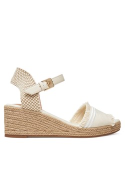 Tommy Hilfiger Espadryle Fringe Canvas Medium Wedge FW0FW08879 Beżowy ze sklepu MODIVO w kategorii Espadryle damskie - zdjęcie 183813977