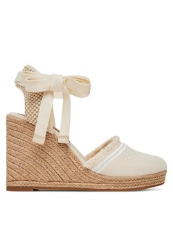 Tommy Hilfiger Espadryle Fringe Canvas High Wedge FW0FW08878 Écru ze sklepu MODIVO w kategorii Espadryle damskie - zdjęcie 183814036