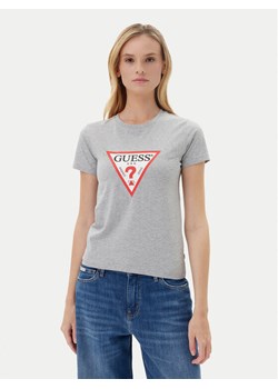 Guess Jeans T-Shirt W4YI04 J1314 Szary Slim Fit ze sklepu MODIVO w kategorii Bluzki damskie - zdjęcie 183814286