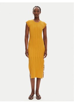 PINKO Sukienka dzianinowa 104745 A2FR HN7 Brązowy Regular Fit ze sklepu MODIVO w kategorii Sukienki - zdjęcie 183814499