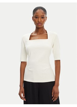 BOSS Bluzka Egamma 50541894 Écru Slim Fit ze sklepu MODIVO w kategorii Bluzki damskie - zdjęcie 183814525
