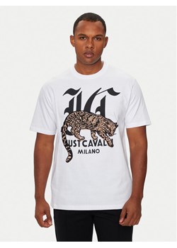 Just Cavalli T-Shirt 77OAHA02 Biały Regular Fit ze sklepu MODIVO w kategorii T-shirty męskie - zdjęcie 183814716