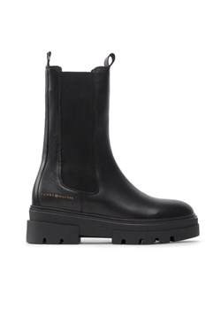Tommy Hilfiger Sztyblety Monochromatic Chelsea Boot FW0FW06730 Czarny ze sklepu MODIVO w kategorii Workery damskie - zdjęcie 183814827