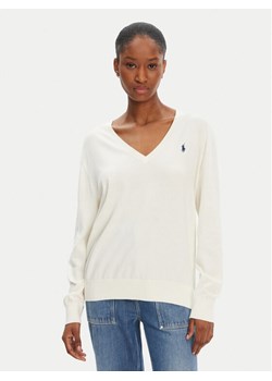 Polo Ralph Lauren Sweter 211972105002 Écru Straight Fit ze sklepu MODIVO w kategorii Swetry damskie - zdjęcie 183815157