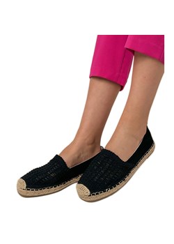Czarne espadryle ażurowe na platformie ze sklepu ButyModne.pl w kategorii Espadryle damskie - zdjęcie 183824265