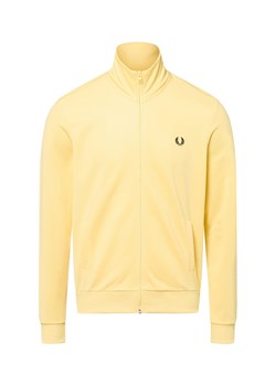 Fred Perry Męska bluza rozpinana Mężczyźni złoty jednolity ze sklepu vangraaf w kategorii Bluzy męskie - zdjęcie 183825935