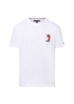Tommy Hilfiger Koszulka męska Mężczyźni Bawełna biały jednolity ze sklepu vangraaf w kategorii T-shirty męskie - zdjęcie 183825969
