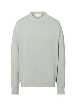 Another Cotton Lab Męski sweter z dzianiny - Logo Mesh Mężczyźni seledynowy jednolity ze sklepu vangraaf w kategorii Swetry męskie - zdjęcie 183826017