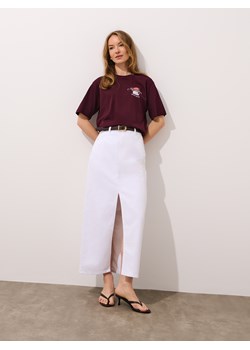 Mohito - Bawełniany t-shirt z nadrukiem - mahoń ze sklepu Mohito w kategorii Bluzki damskie - zdjęcie 183826116