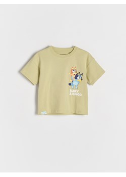 Reserved - Bawełniany t-shirt Bluey - jasnozielony ze sklepu Reserved w kategorii T-shirty chłopięce - zdjęcie 183826455