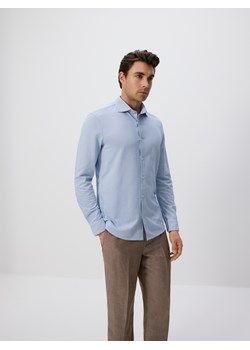 Reserved - Prążkowana koszula slim fit - jasnoniebieski ze sklepu Reserved w kategorii Koszule męskie - zdjęcie 183829479