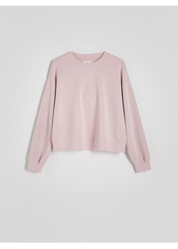 Reserved - Bluza z dodatkiem modalu - pastelowy róż ze sklepu Reserved w kategorii Bluzy damskie - zdjęcie 183830277