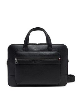 Torba na laptopa Tommy Hilfiger Th Central Computer Bag AM0AM13203 Czarny ze sklepu eobuwie.pl w kategorii Torby na laptopa - zdjęcie 183832246