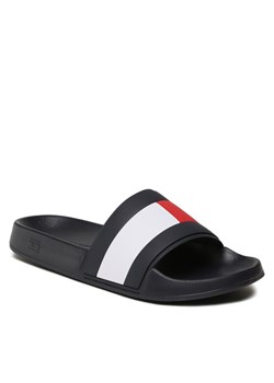 Tommy Hilfiger Klapki Rubber Th Flag Pool Slide FM0FM04236 Granatowy ze sklepu MODIVO w kategorii Klapki męskie - zdjęcie 183833297