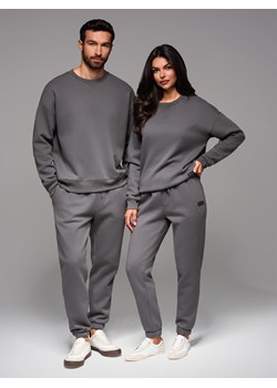 Komplet dresowy dla par UNISEX w stylu athleisure ze spodniami i bluzą - szary V18 Z109 ze sklepu ombre w kategorii Dresy męskie - zdjęcie 183834836