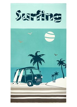 Le Comptoir de la Plage Ręcznik plażowy &quot;Surfango&quot; w kolorze turkusowym - 170 x 90 cm ze sklepu Limango Polska w kategorii Ręczniki - zdjęcie 183837605