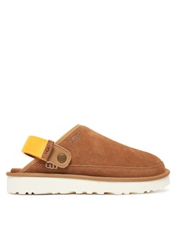 Klapki Ugg M Goldencoast Clog II 1166915 Brązowy ze sklepu eobuwie.pl w kategorii Klapki męskie - zdjęcie 183838825