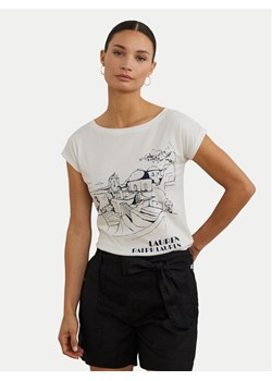 LAUREN RALPH LAUREN T-Shirt 200971072002 Biały Relaxed Fit ze sklepu MODIVO w kategorii Bluzki damskie - zdjęcie 183840828