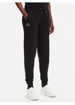 Kappa Spodnie dresowe 303MKI0 Czarny Regular Fit ze sklepu MODIVO w kategorii Spodnie damskie - zdjęcie 183840875