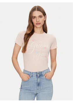Guess T-Shirt W5GI24 J1314 Beżowy Regular Fit ze sklepu MODIVO w kategorii Bluzki damskie - zdjęcie 183840888