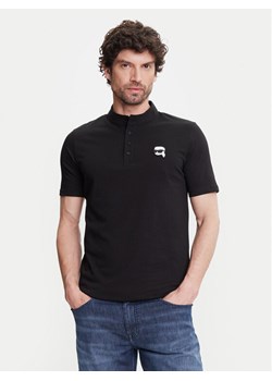 KARL LAGERFELD Polo 745023 552224 Czarny Regular Fit ze sklepu MODIVO w kategorii T-shirty męskie - zdjęcie 183840935