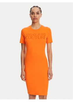 Versace Jeans Couture Sukienka codzienna 78HAOS04 Pomarańczowy Slim Fit ze sklepu MODIVO w kategorii Sukienki - zdjęcie 183842007