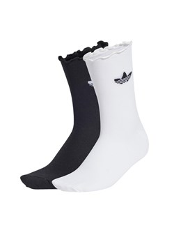 adidas Zestaw 2 par wysokich skarpet damskich Ruffle Sock 2P JD5623 Biały ze sklepu MODIVO w kategorii Skarpetki damskie - zdjęcie 183842089