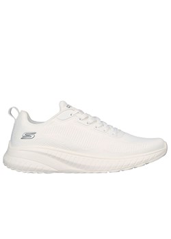 Buty męskie Skechers Bobs Squad Chaos Prism Bold 118000OFWT - białe ze sklepu streetstyle24.pl w kategorii Buty sportowe męskie - zdjęcie 183843446