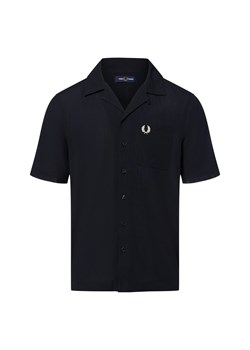 Fred Perry Koszula męska Mężczyźni Regular Fit Bawełna czarny jednolity ze sklepu vangraaf w kategorii Koszule męskie - zdjęcie 183845416