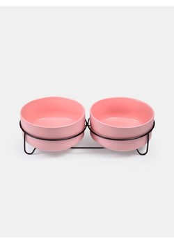 Sinsay - Miski dla psa i kota 2 pack ze stojakiem - różowy ze sklepu Sinsay w kategorii Dla zwierząt - zdjęcie 183848588