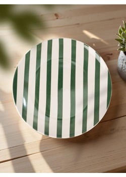 Sinsay - Talerz w paski - zielony ze sklepu Sinsay w kategorii Talerze - zdjęcie 183848675