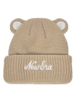 Czapka New Era Teddy Bear Ears Cuff Knit Beanie 60580793 Beżowy ze sklepu eobuwie.pl w kategorii Czapki dziecięce - zdjęcie 183848849