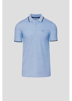 Koszulka Polo Bawełniana Niebieska Borin ze sklepu Lancerto S.A. w kategorii T-shirty męskie - zdjęcie 183849369