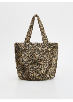 Reserved - Pleciona torebka shopper - czarny ze sklepu Reserved w kategorii Torby letnie - zdjęcie 183850339